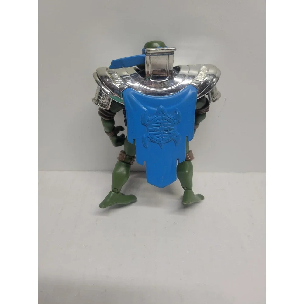 TMNT Leonardo Action Figure 2004 Playmates Toys‎ Blue Mask Silver Armor Cape